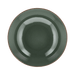Green ceramic plate on a transparent background