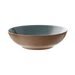 Ceramic bowl with two-tone design on a transparent background