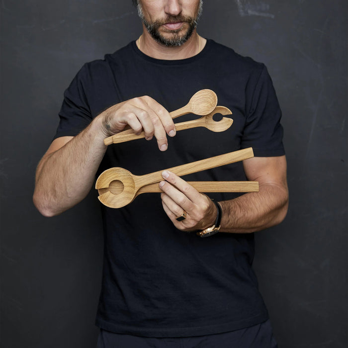 Salad Set Oak 8x32x3cm