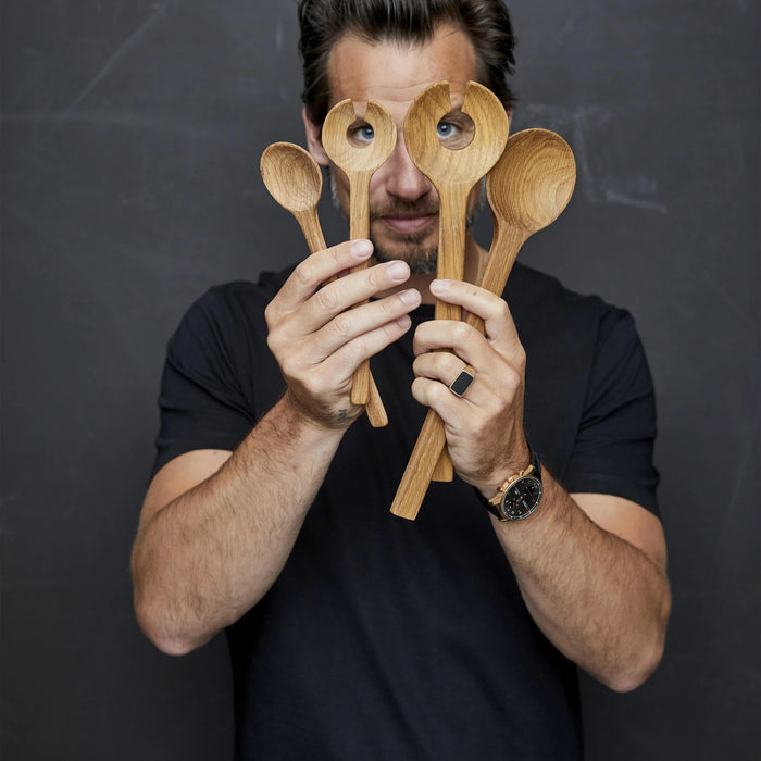 Salad Set Oak 8x32x3cm