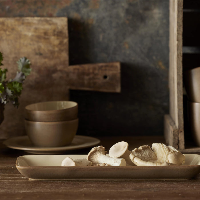 Serving Dish Rectangular Wood Wood/Sand