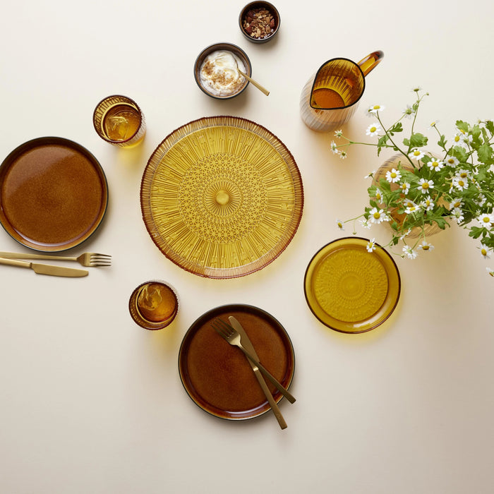 Serving Dish Round Kusintha Amber