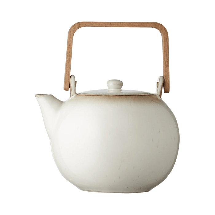 Tea Pot W Tea Strainer Cream