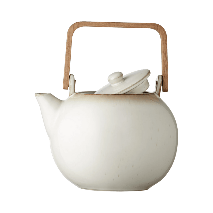 Tea Pot W Tea Strainer Cream