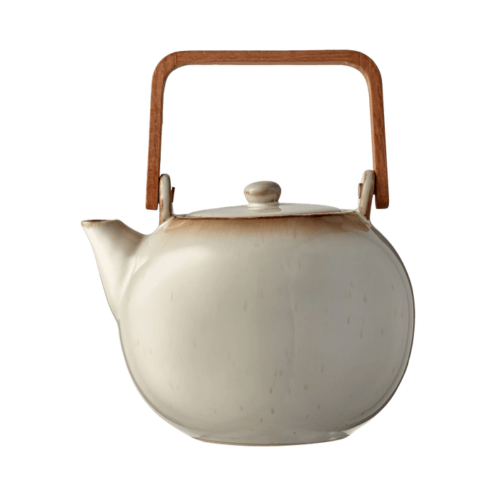 Tea Pot W Tea Strainer Cream
