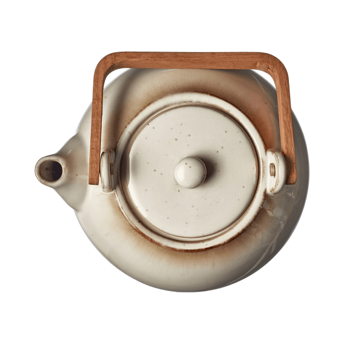 Tea Pot W Tea Strainer Cream