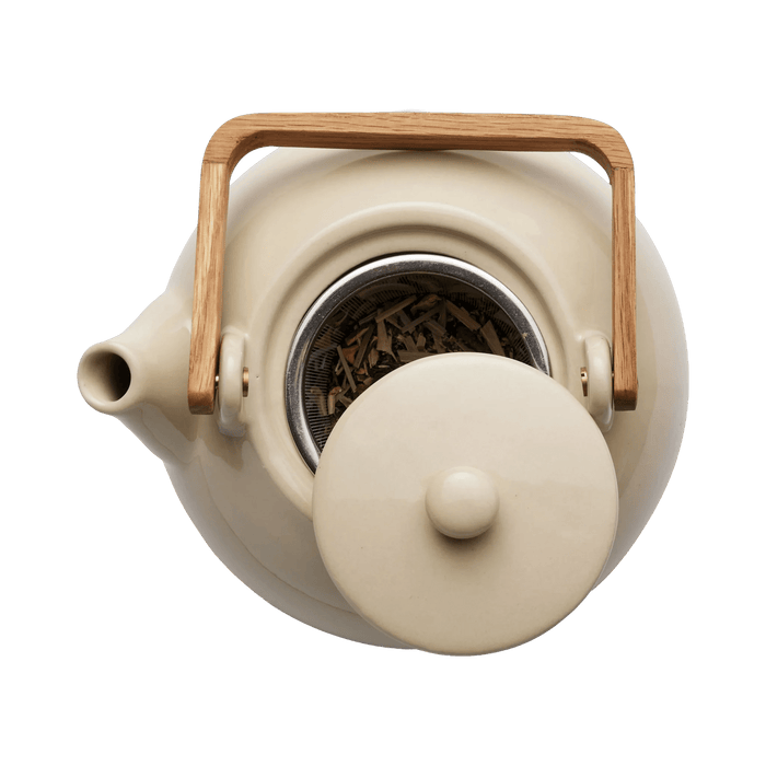 Tea Pot W Tea Strainer Wood Sand