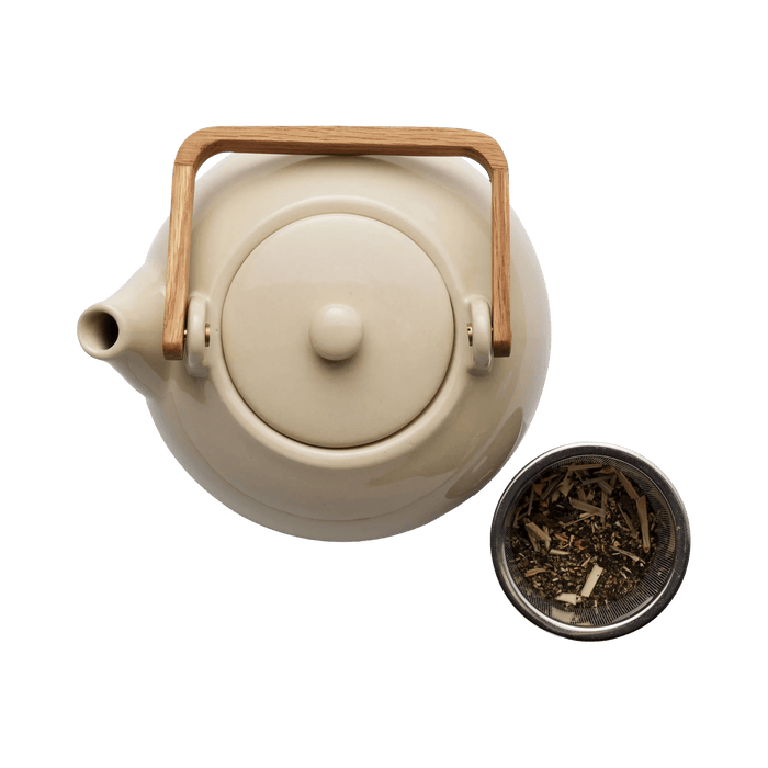 Tea Pot W Tea Strainer Wood Sand