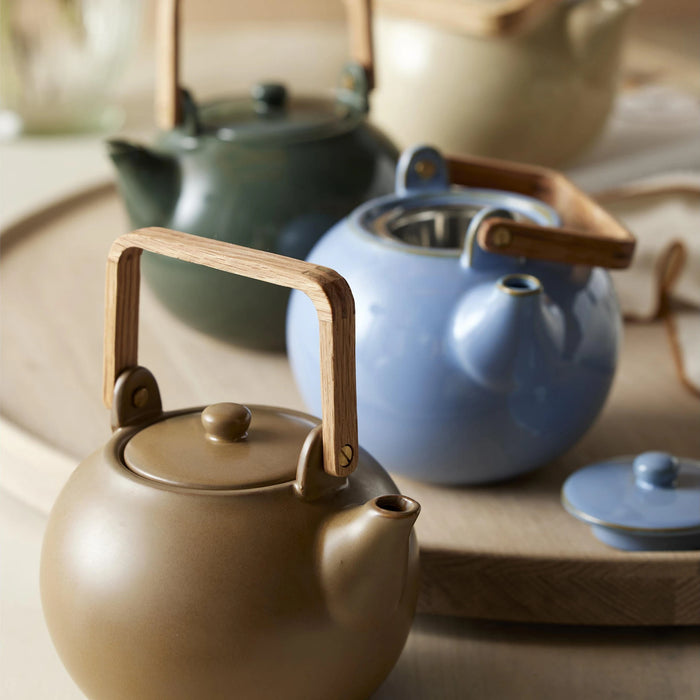 Tea Pot W Tea Strainer Wood Sand