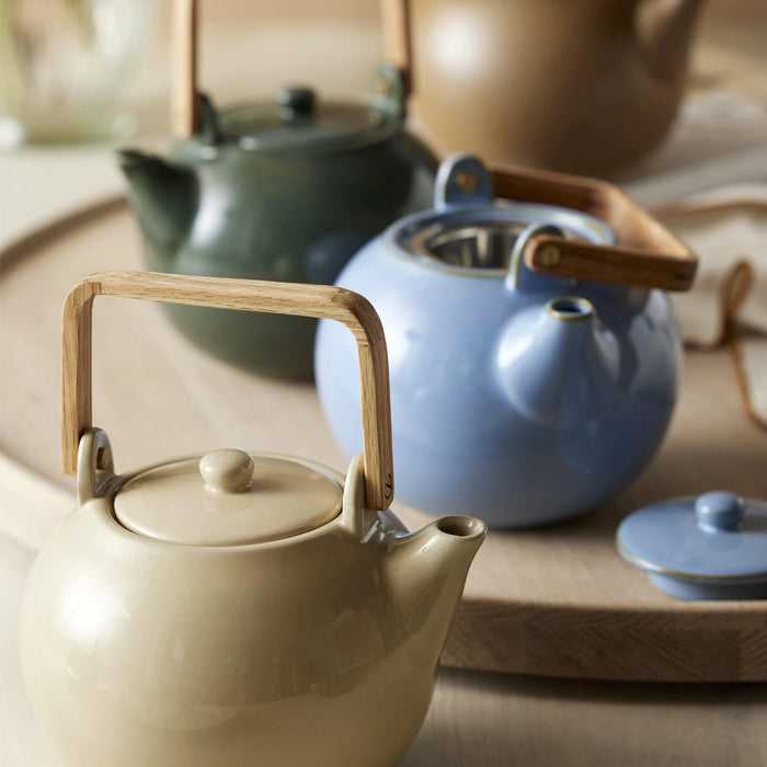 Tea Pot W Tea Strainer Wood Sand