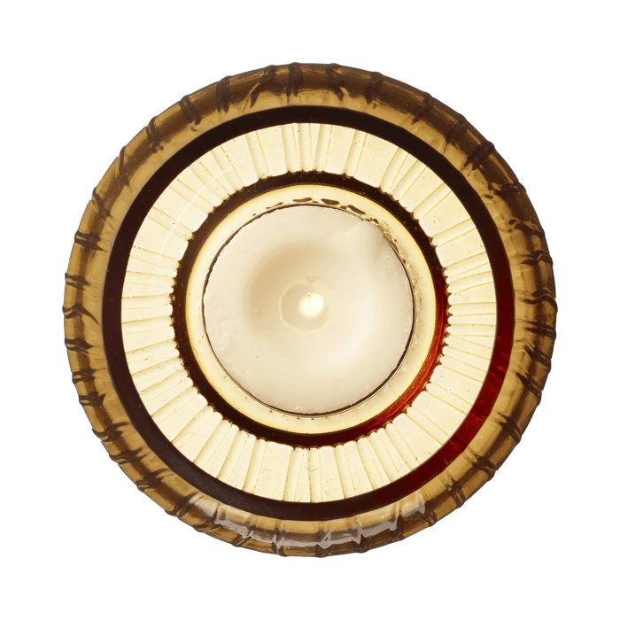 Tealight Holder Kusintha 2 Pcs Amber Glass