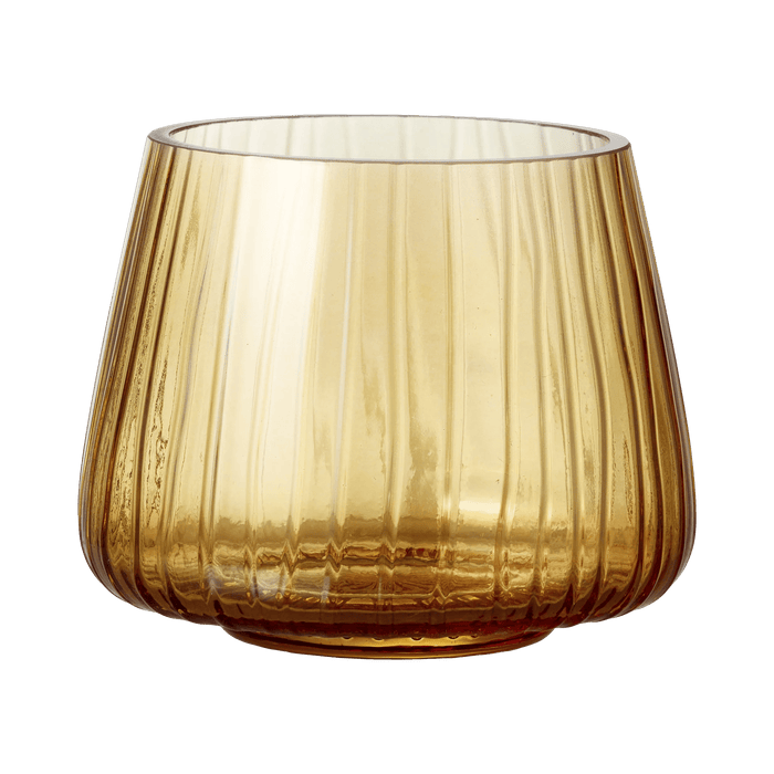 Tealight Holder Kusintha 2 Pcs Amber Glass