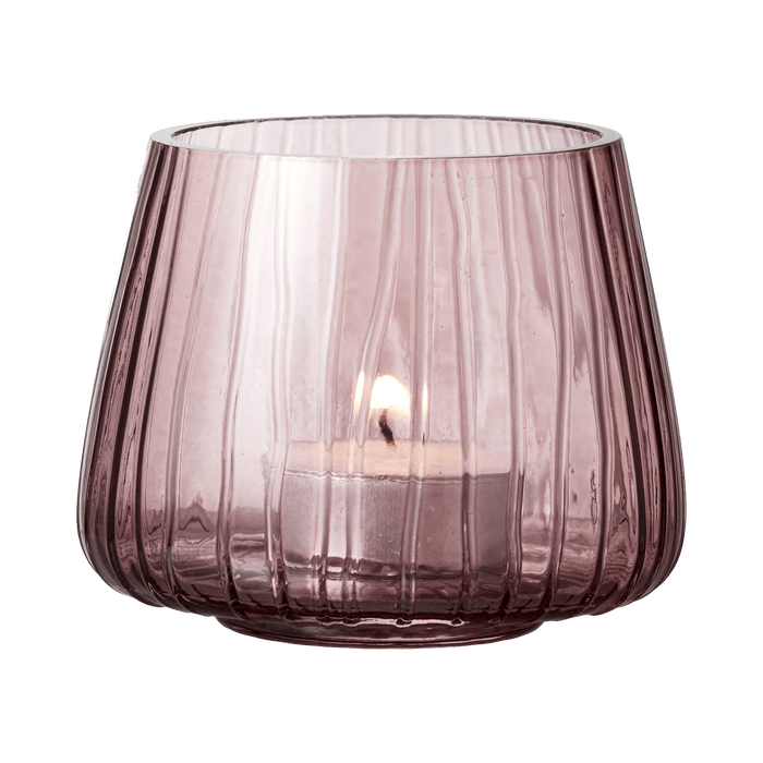 Tealight Holder Kusintha 2 Pcs Pink Glass