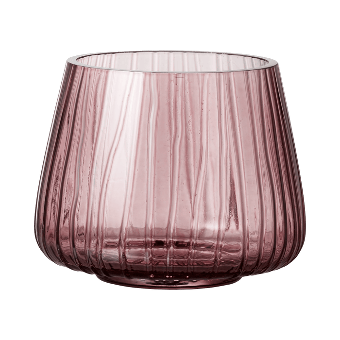 Tealight Holder Kusintha 2 Pcs Pink Glass