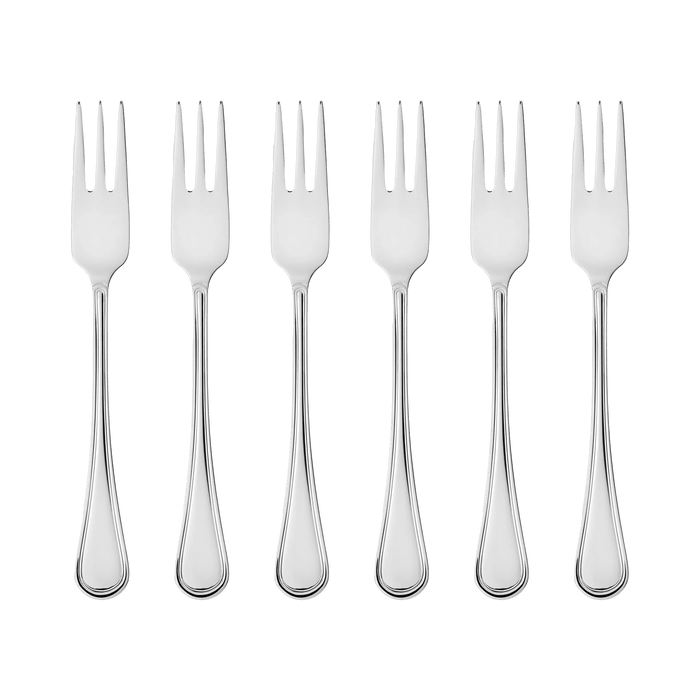 Cake Fork Oxford 6 Pcs Polished Steel