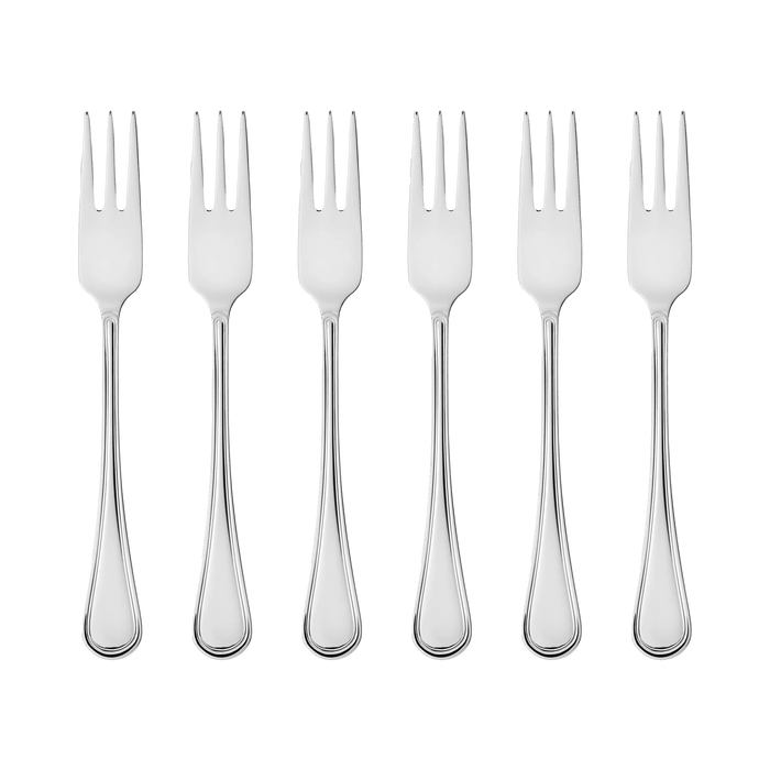 Cake Fork Oxford 6 Pcs Polished Steel