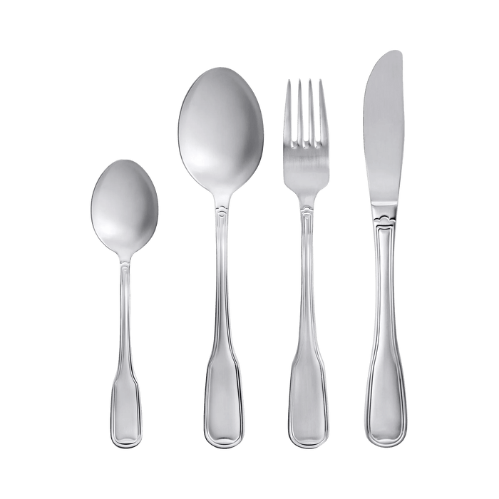 Cutlery Set Attach_ 16 Parts Matte Steel