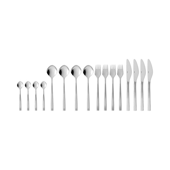 Cutlery Set Fuga 16 Parts Matte/Polished Steel