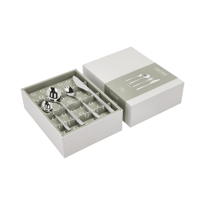 Cutlery Set Fuga 16 Parts Matte/Polished Steel