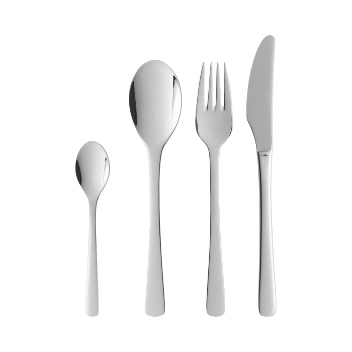 Cutlery Set Steel Line 16 Parts Polished Steel
