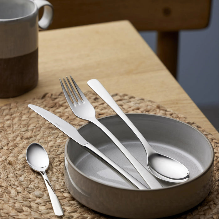 Cutlery Set Steel Line 16 Parts Polished Steel