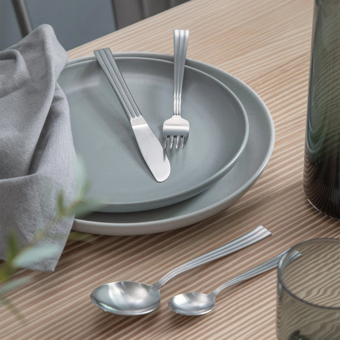 Cutlery Set Thebe 16 Parts Matte Steel