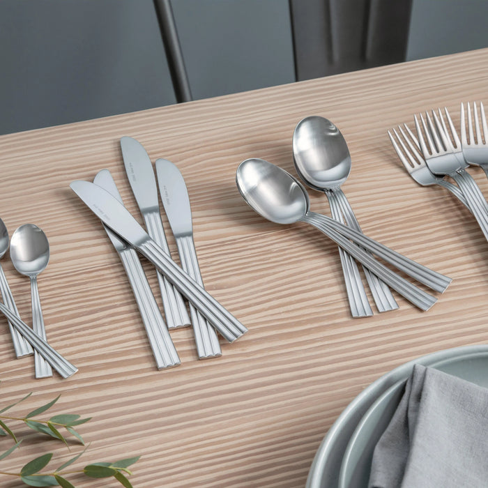 Cutlery Set Thebe 16 Parts Matte Steel
