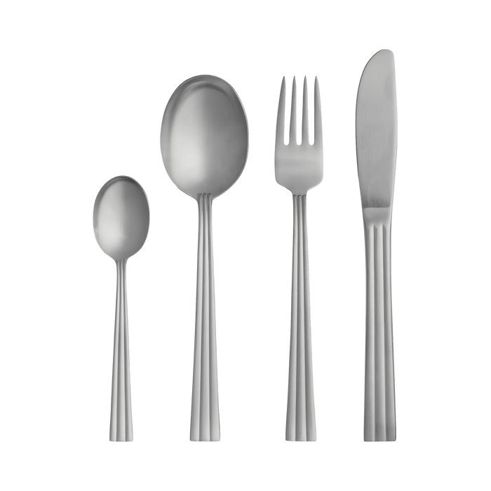 Cutlery Set Thebe 16 Parts Matte Steel