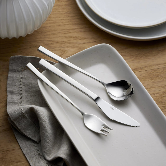 Dessert Spoon Fuga Matte/Polished Steel