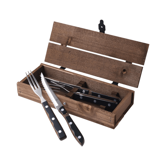 Steak Cutlery Old Farmer Classic 4 Parts Wood/Steel