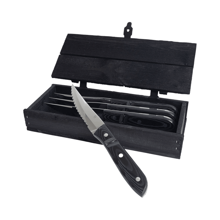 Steak Knife Xl Old Farmer Micarta 4 Pcs Black/Steel