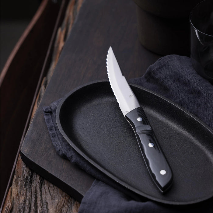 Steak Knife Xl Old Farmer Micarta 4 Pcs Black/Steel