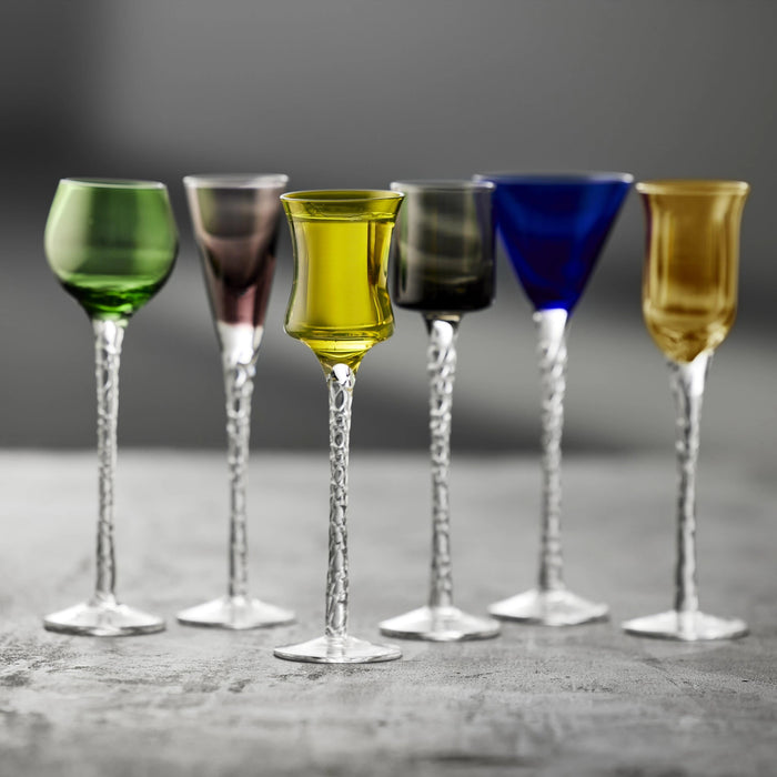 Aquavit Glass London 6 Pcs Assorted