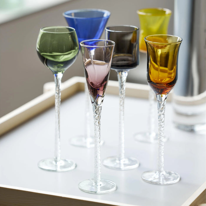 Aquavit Glass London 6 Pcs Assorted