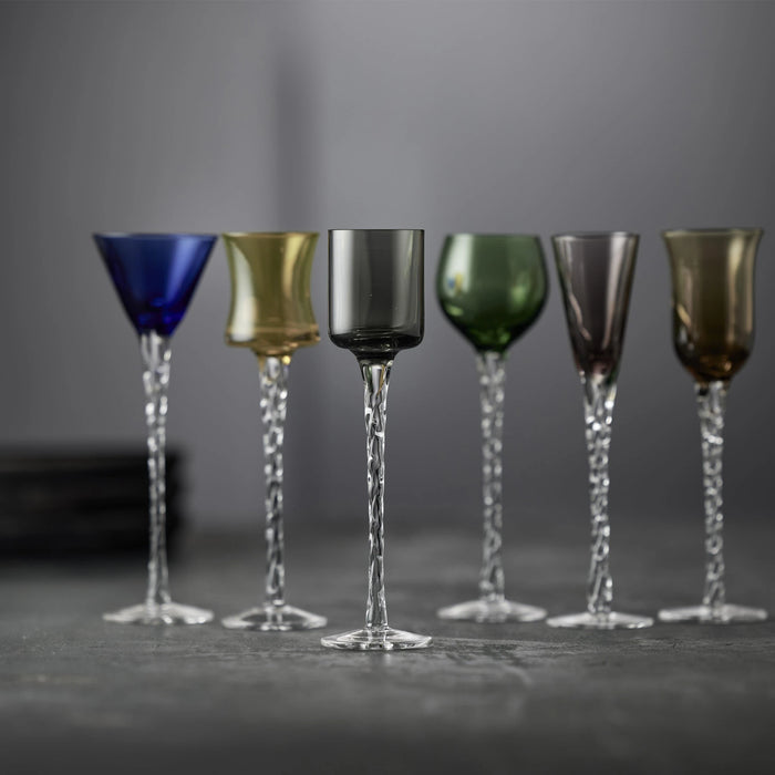 Aquavit Glass London 6 Pcs Assorted