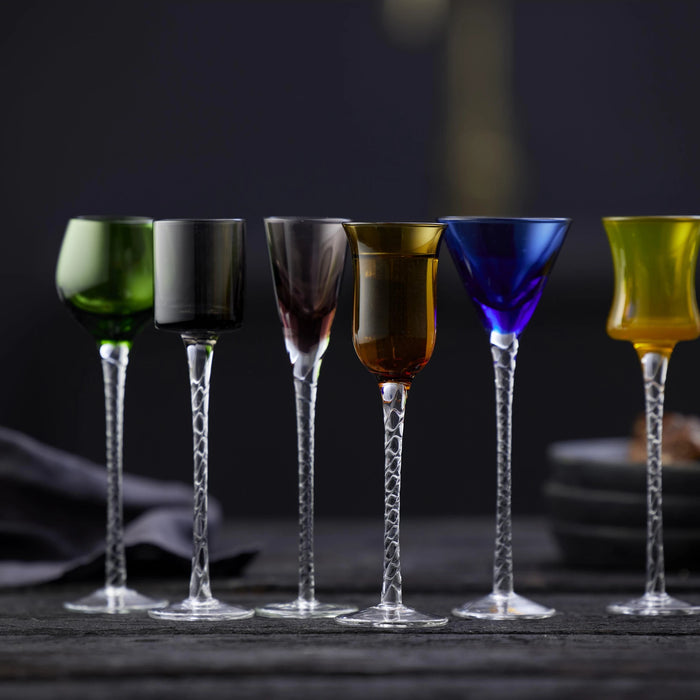 Aquavit Glass London 6 Pcs Assorted