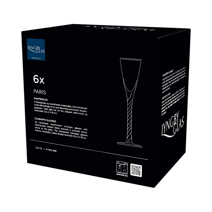 Aquavit Glass Paris 6 Pcs Clear