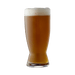 Glass of beer with a white background