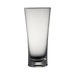 Clear glass tumbler on a white background