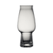 Clear glass tumbler on a white background
