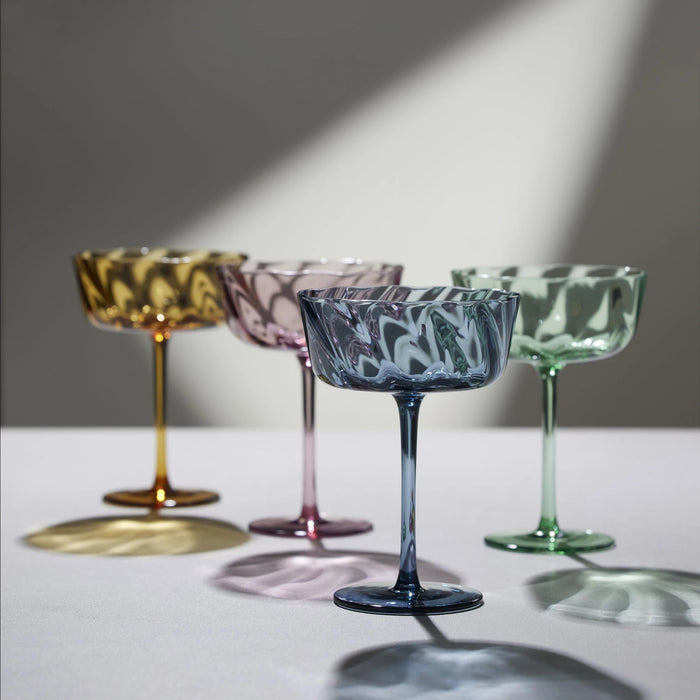Champagne Bowl Vienna 4 Pcs Green