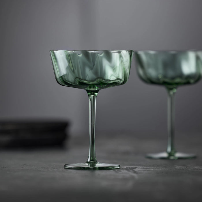 Champagne Bowl Vienna 4 Pcs Green