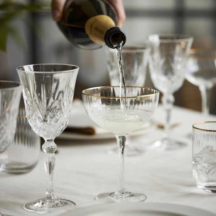 Cocktail Glass Palermo Gold 4 Pcs