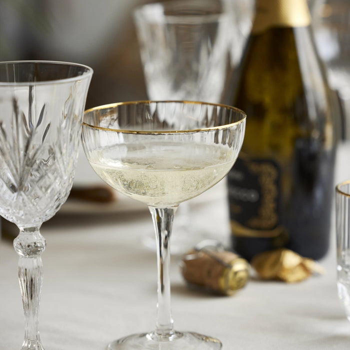 Cocktail Glass Palermo Gold 4 Pcs
