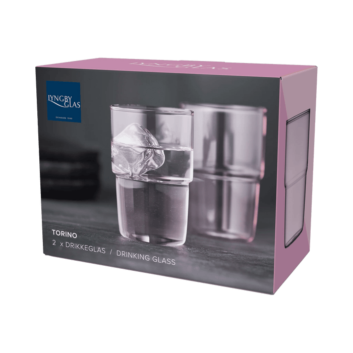 Drinking Glass Torino 2 Pcs Pink