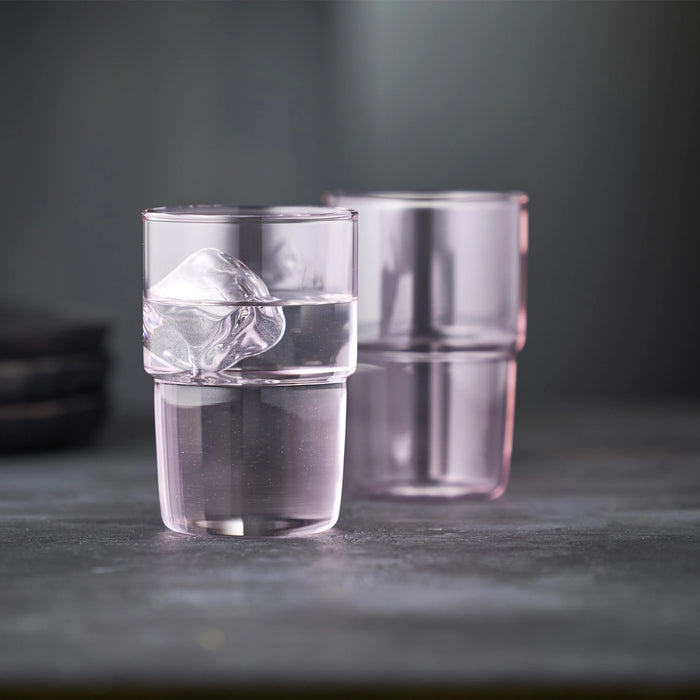 Drinking Glass Torino 2 Pcs Pink