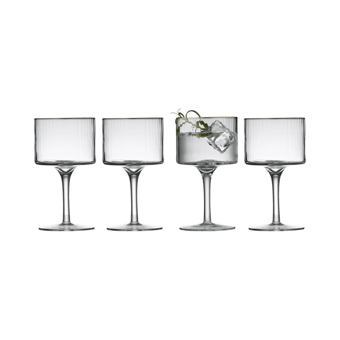 Gin & Tonic Glass Palermo Gold 4 Pcs