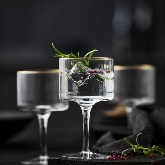 Gin & Tonic Glass Palermo Gold 4 Pcs