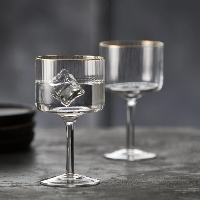Gin & Tonic Glass Palermo Gold 4 Pcs