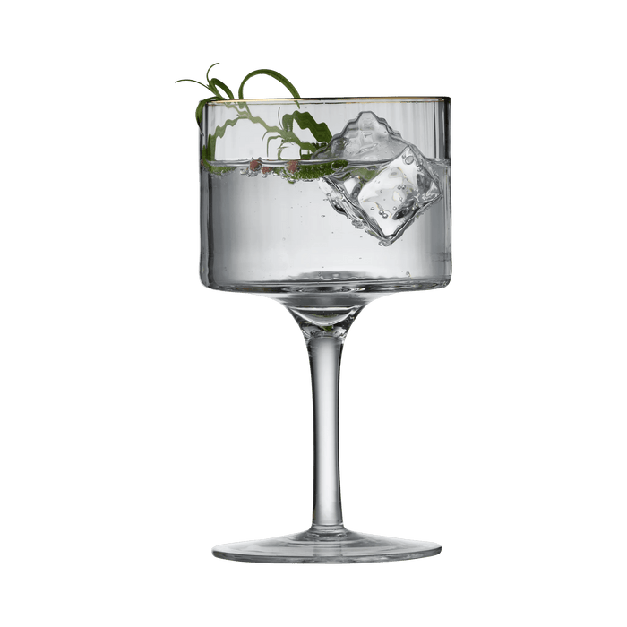 Gin & Tonic Glass Palermo Gold 4 Pcs